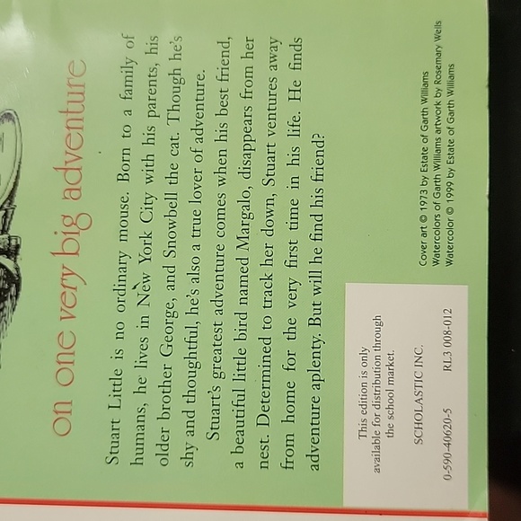 Book. Stuart Little From Scolastic *VINTAGE* - Picture 4 of 4